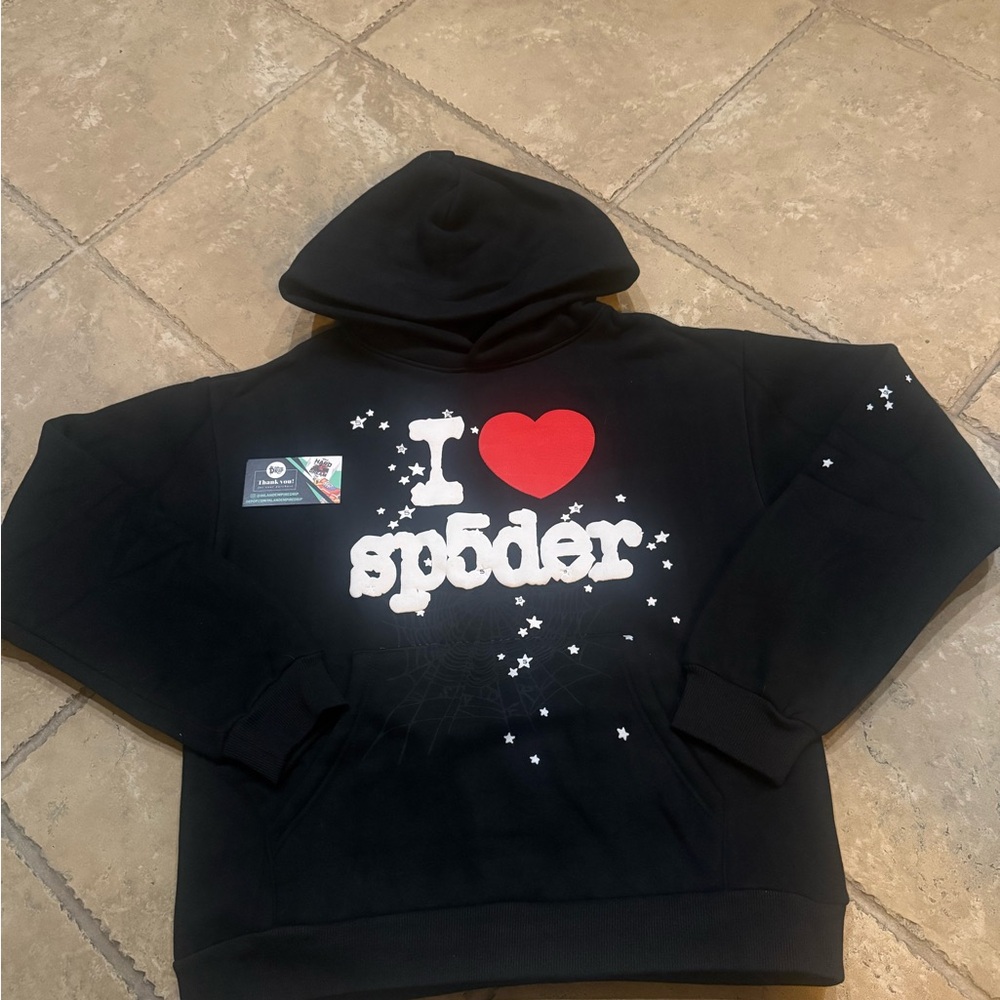 Black I ♥️ Spider Hoodie
